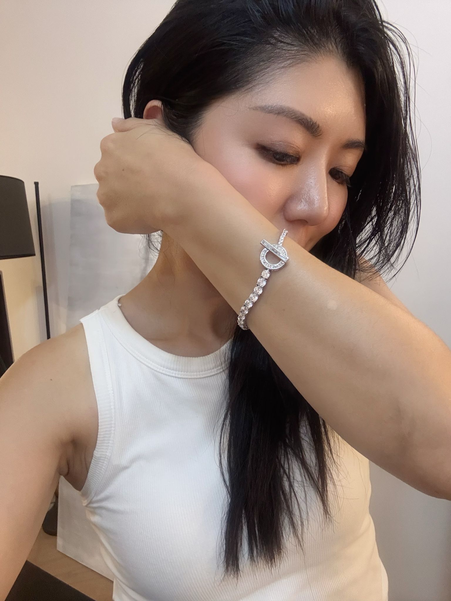 925銀高炭鑽手鏈 Z153🔸日本品牌LE BIEVIANA GRA認證 D grade(7-10日寄出)