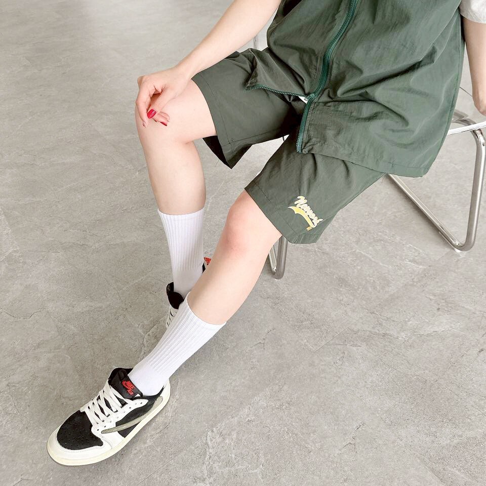 NEW YORK 刺繡 抽繩防水短褲