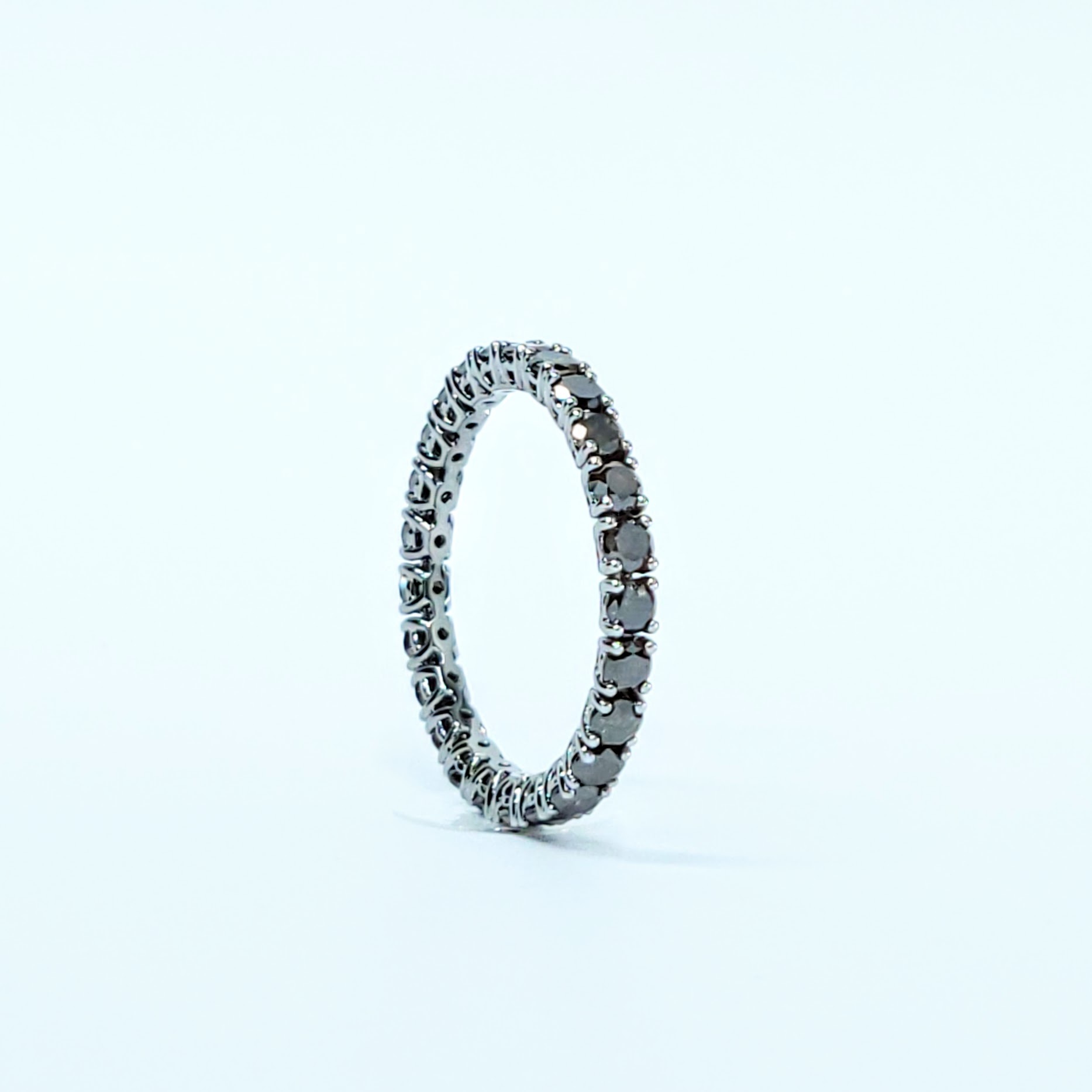 18K Black Gold 1.64ct Fancy Brown Diamond Eternity Ring