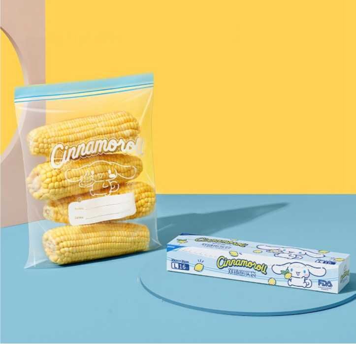 玉桂狗 Sanrio 大款 款 雙重夾鏈食物保鮮密實袋