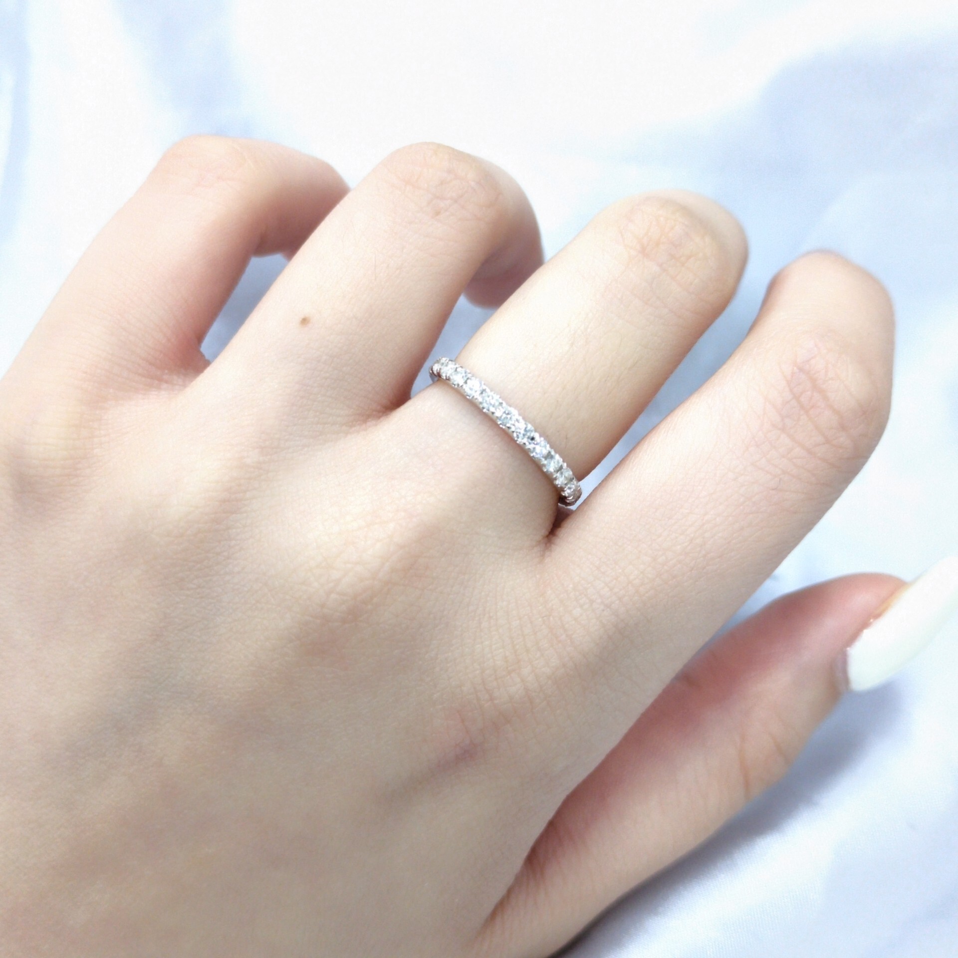 18K White Gold 0.62ct Diamond Eternity Ring