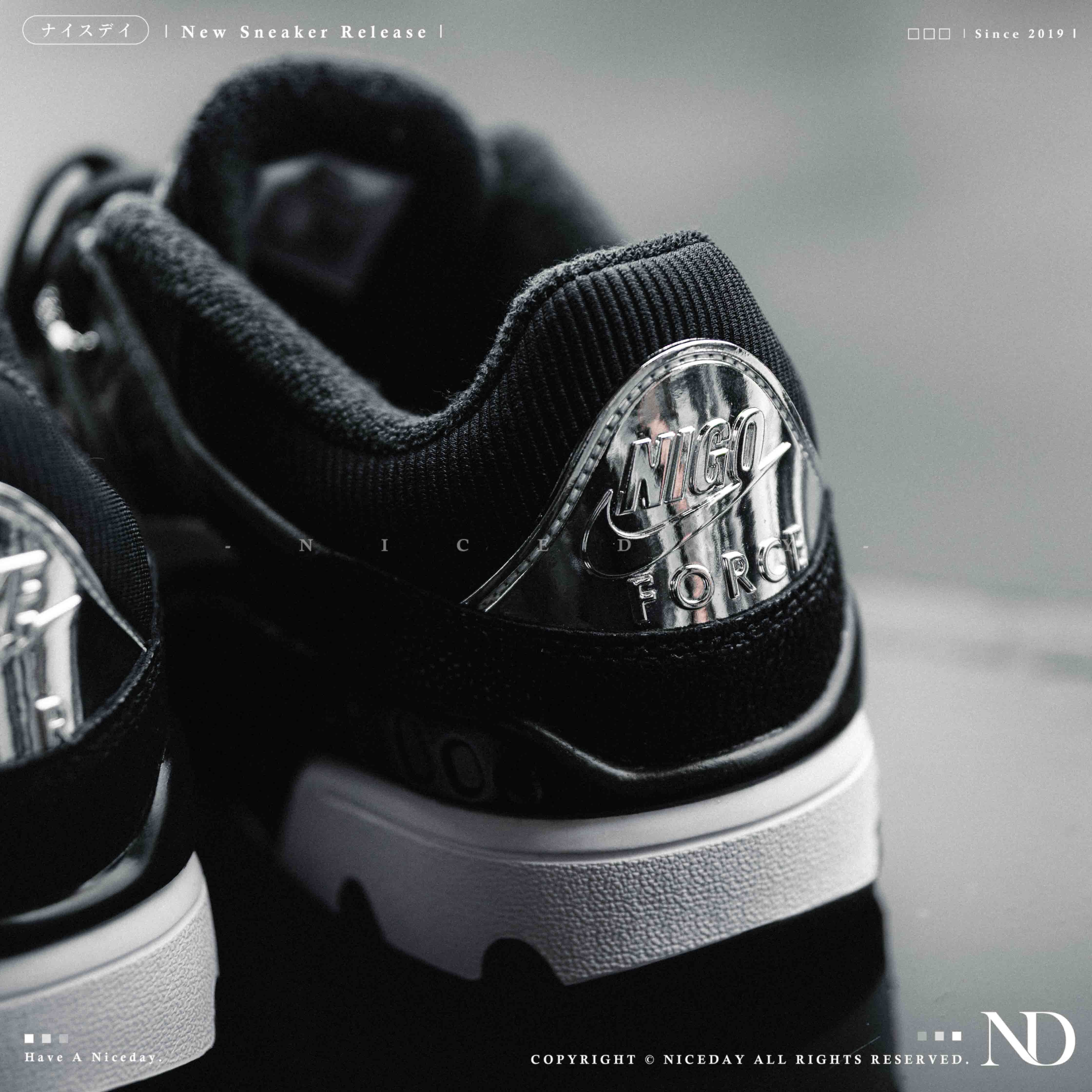 NICEDAY 代購 NIGO x Nike Air Force 3 Black Croc 聯名 黑白 金標 黑 男女鞋 HF7630-001