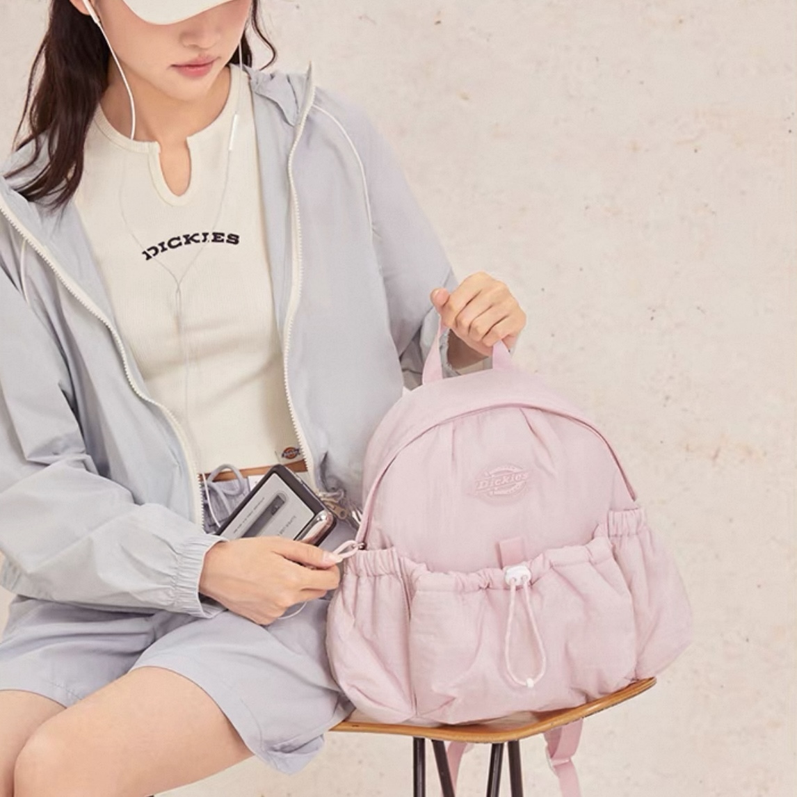 DICKIES BAGS 馬卡龍 經典休閒系列 尼龍 抽繩 後背包 雙肩包 輕量化