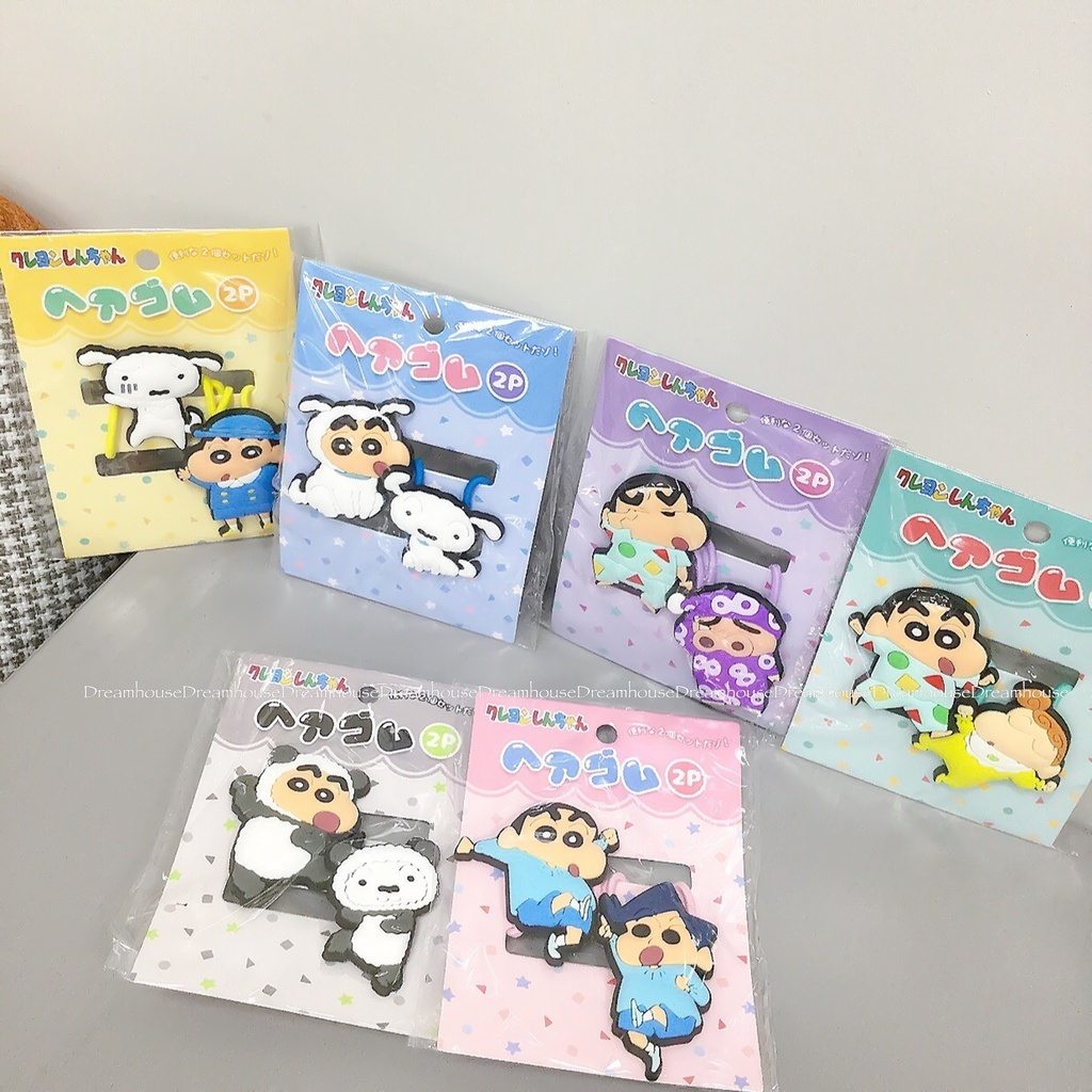 蠟筆小新 小新 小葵 小白 風間 肥嘟嘟左衛門 變裝小新 髮飾 髮圈 彈力髮圈 綁頭髮 束髮圈 一卡兩入