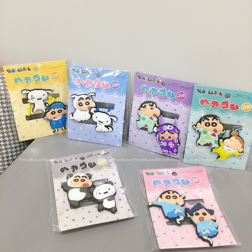 蠟筆小新 小新 小葵 小白 風間 肥嘟嘟左衛門 變裝小新 髮飾 髮圈 彈力髮圈 綁頭髮 束髮圈 一卡兩入