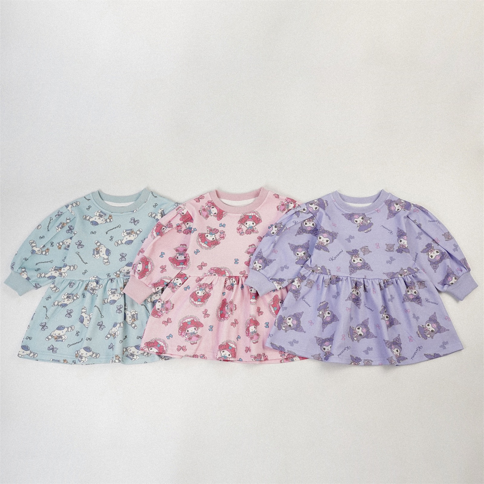 三色小童趣洋裝