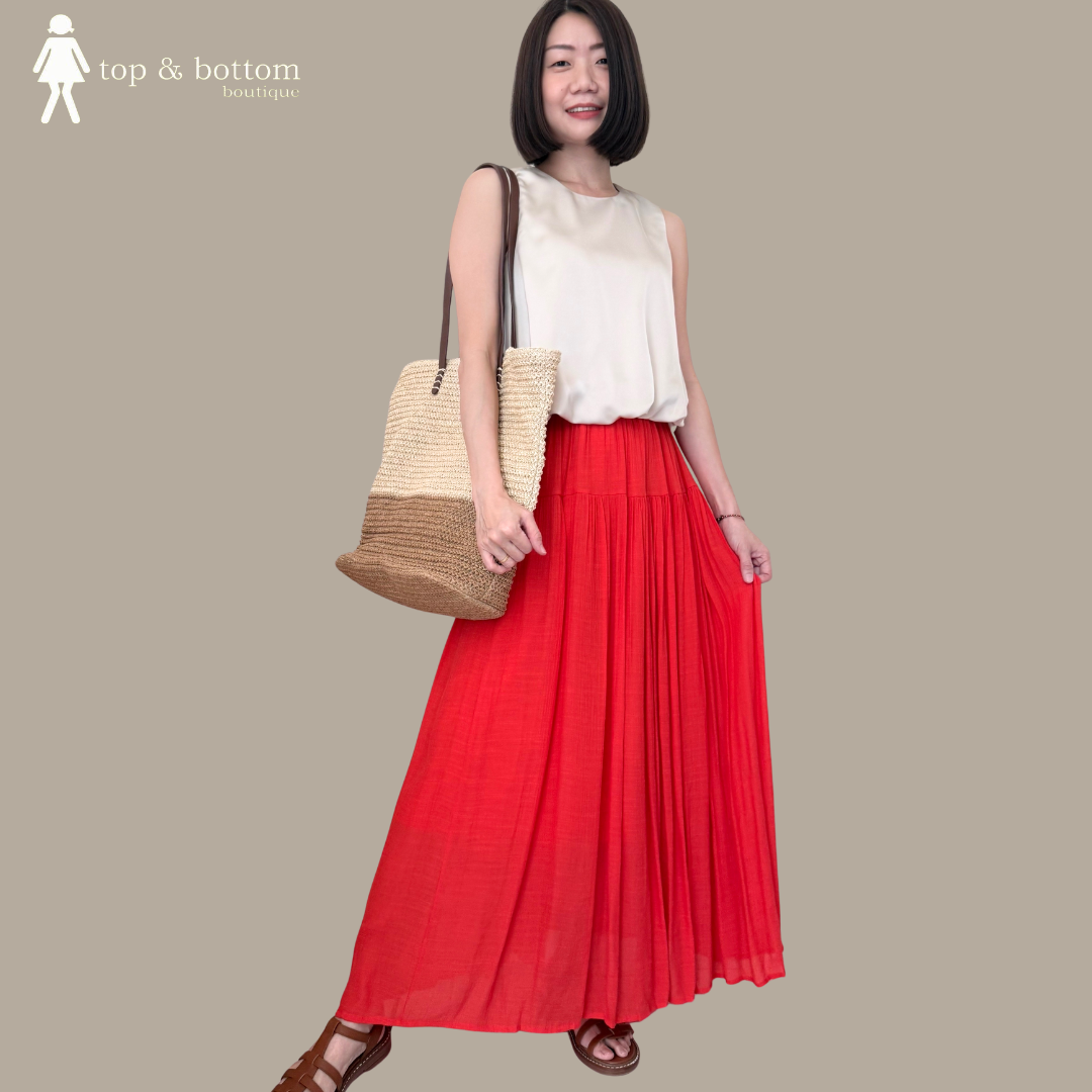 SLEEVELESS SATIN BALLOON BLOUSE