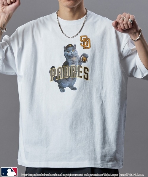 日本 MLB X PUBLUX 貓咪短T 限量版 MLB 美國職棒大聯盟 貓咪 短T NY洋基 LA道奇 SD教士 3款