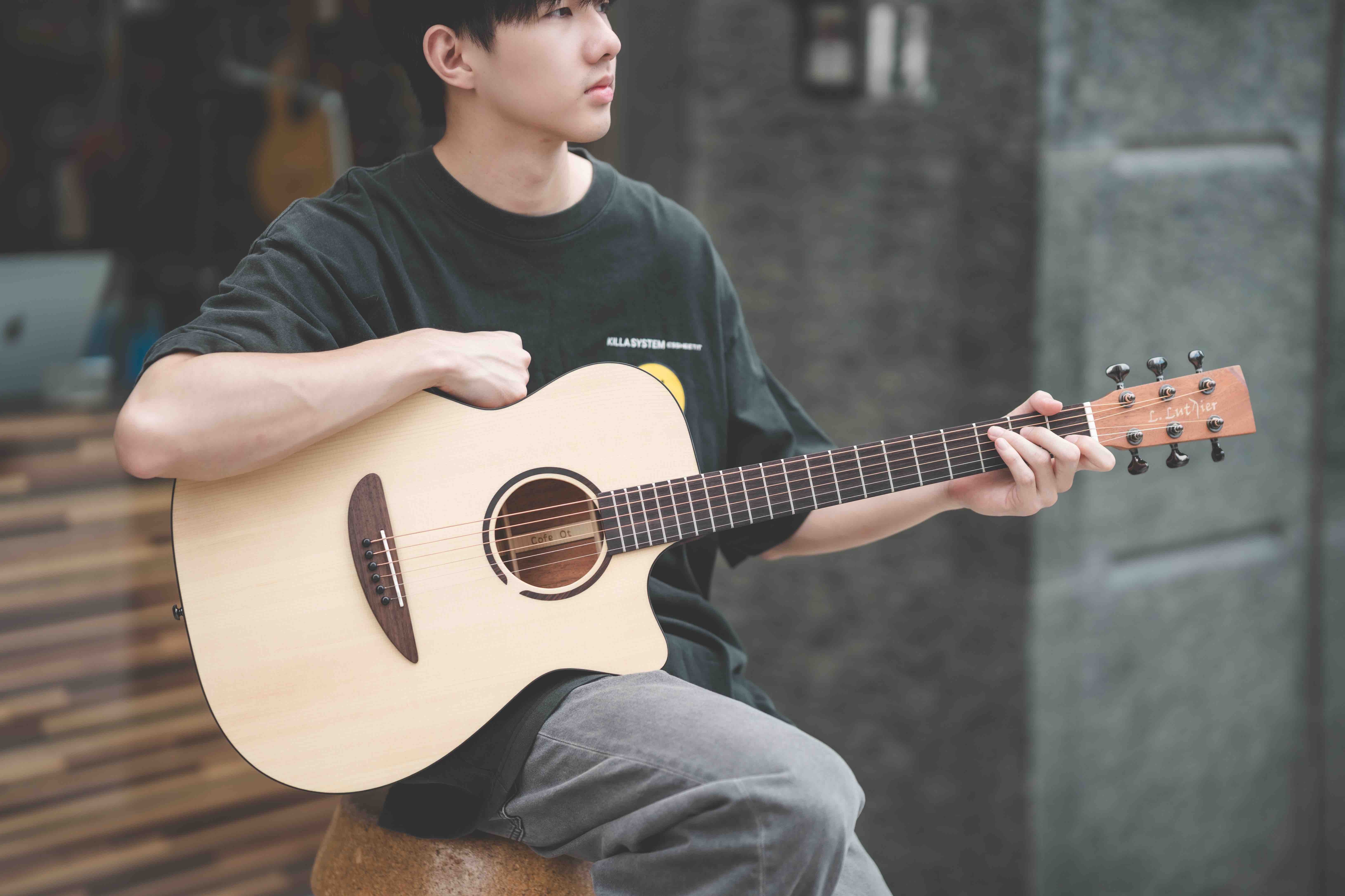 L.Luthier - Cofe Ot 40吋 單板木吉他 桃花心木 新手吉他 音色甜美 外觀簡約耐看 第 5 張圖片｜三峽吉他 / Bass