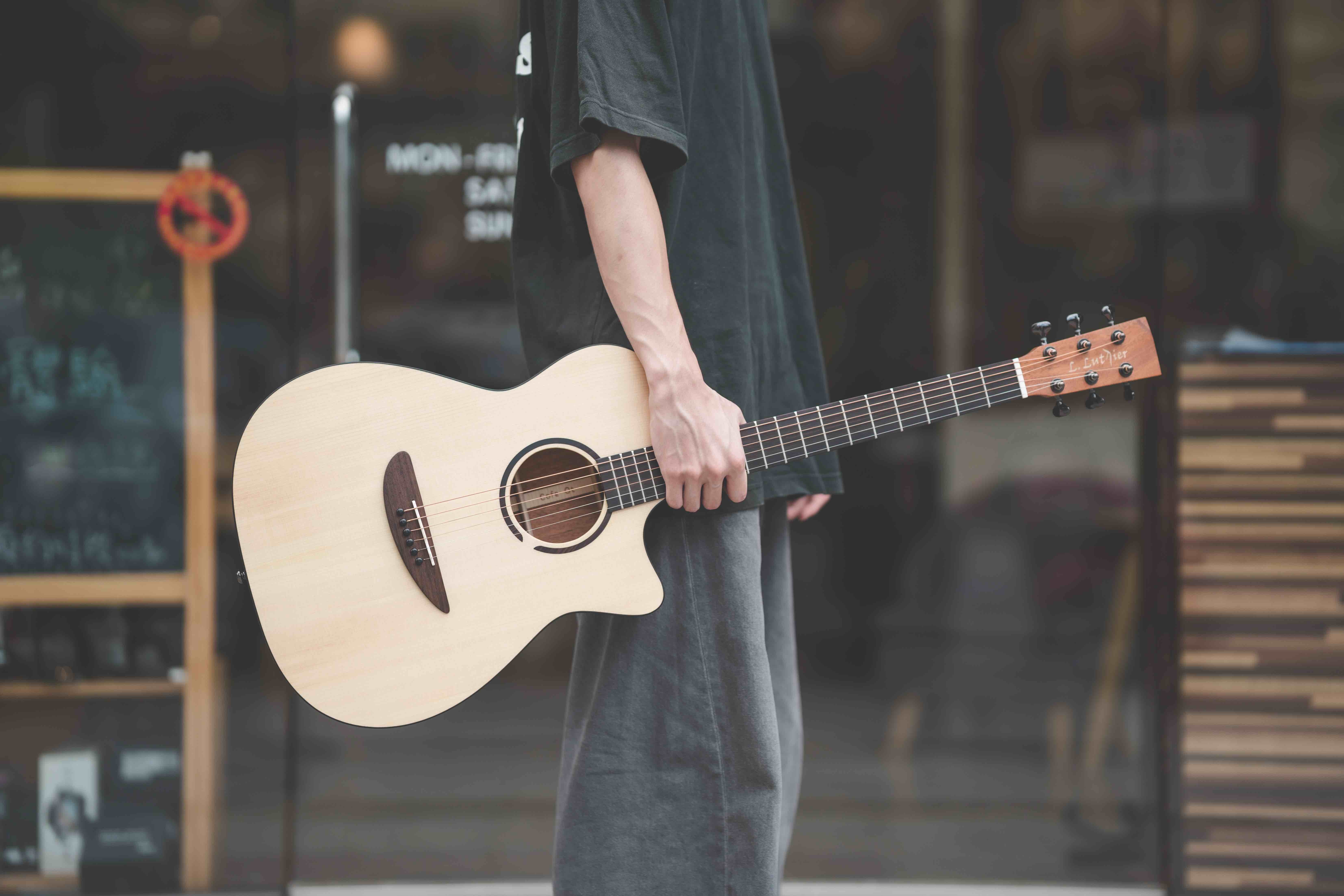 L.Luthier - Cofe Ot 40吋 單板木吉他 桃花心木 新手吉他 音色甜美 外觀簡約耐看 第 6 張圖片｜三峽吉他 / Bass