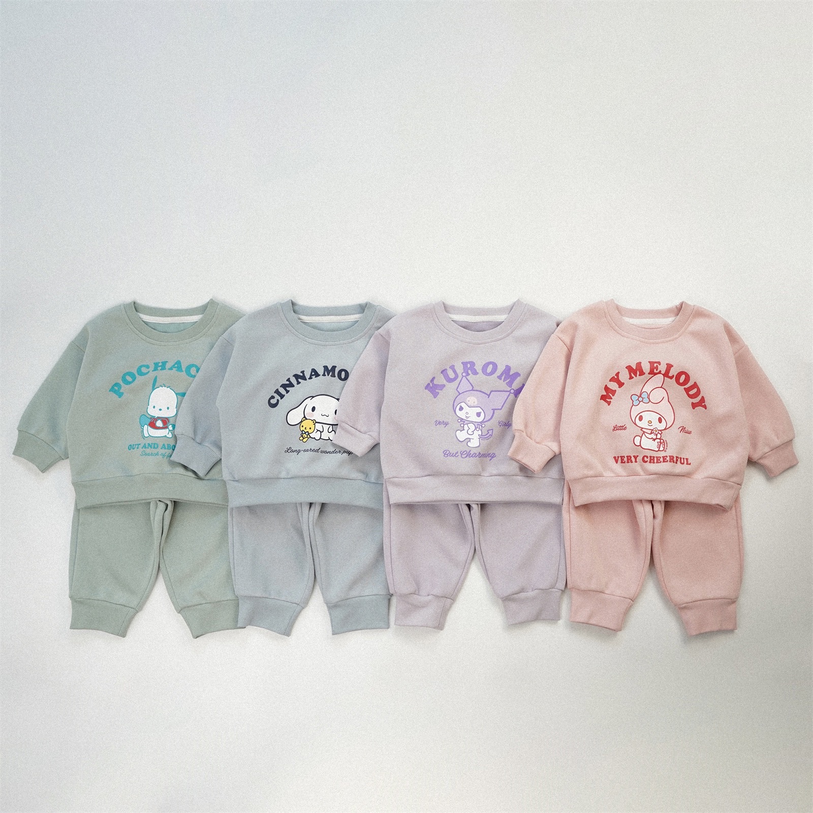 四色可愛長袖套裝