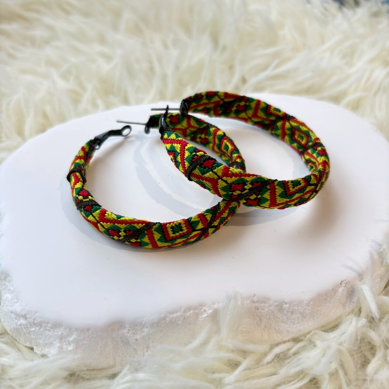 慕球手作／圖騰大圈耳環