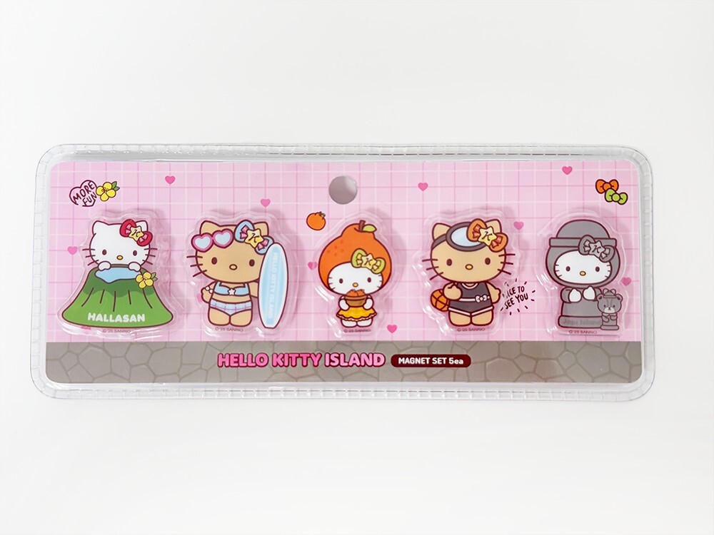 🇰🇷 Hello Kitty濟州島磁鐵套裝五入組