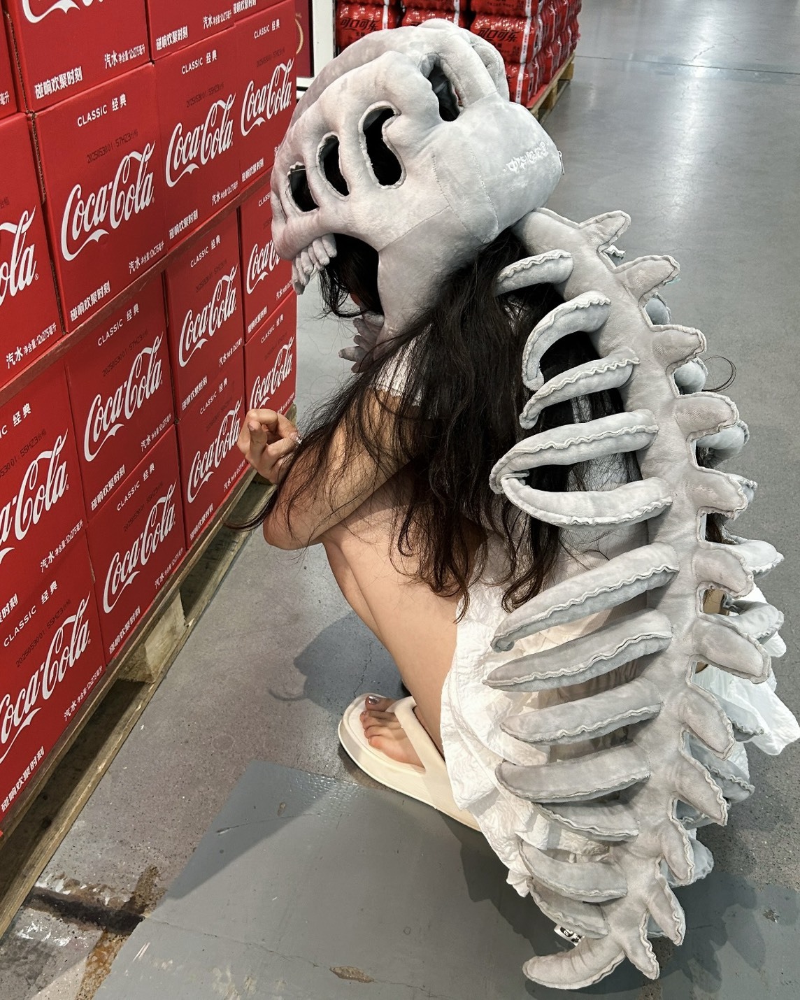 暴龍頭骨面具頭套 恐龍骨架 萬聖節派對道具