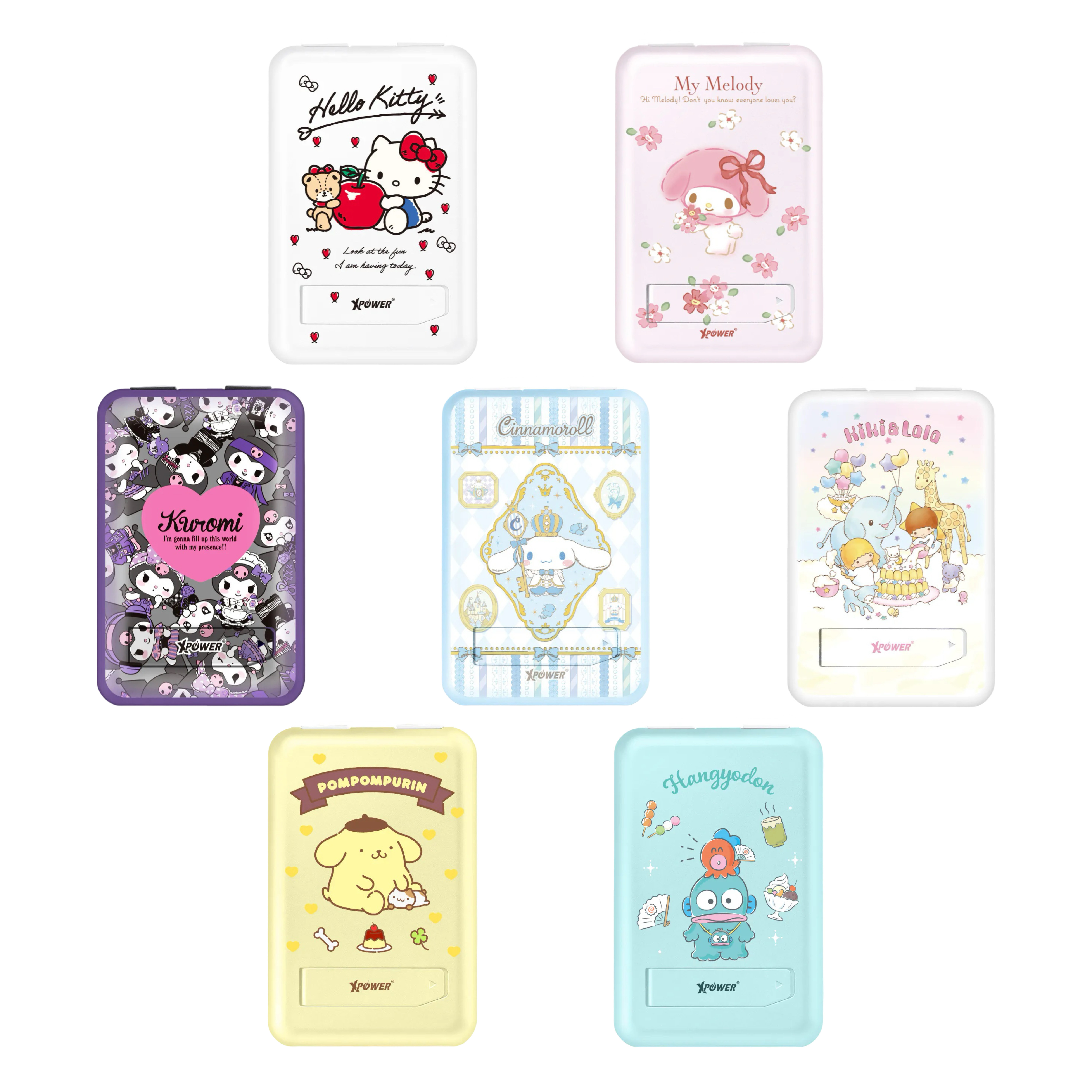 XPower x Sanrio Characters M10C+ 6合1 10000mAh多功能迷你20W PD3.0+ 磁吸無線快充移動電源