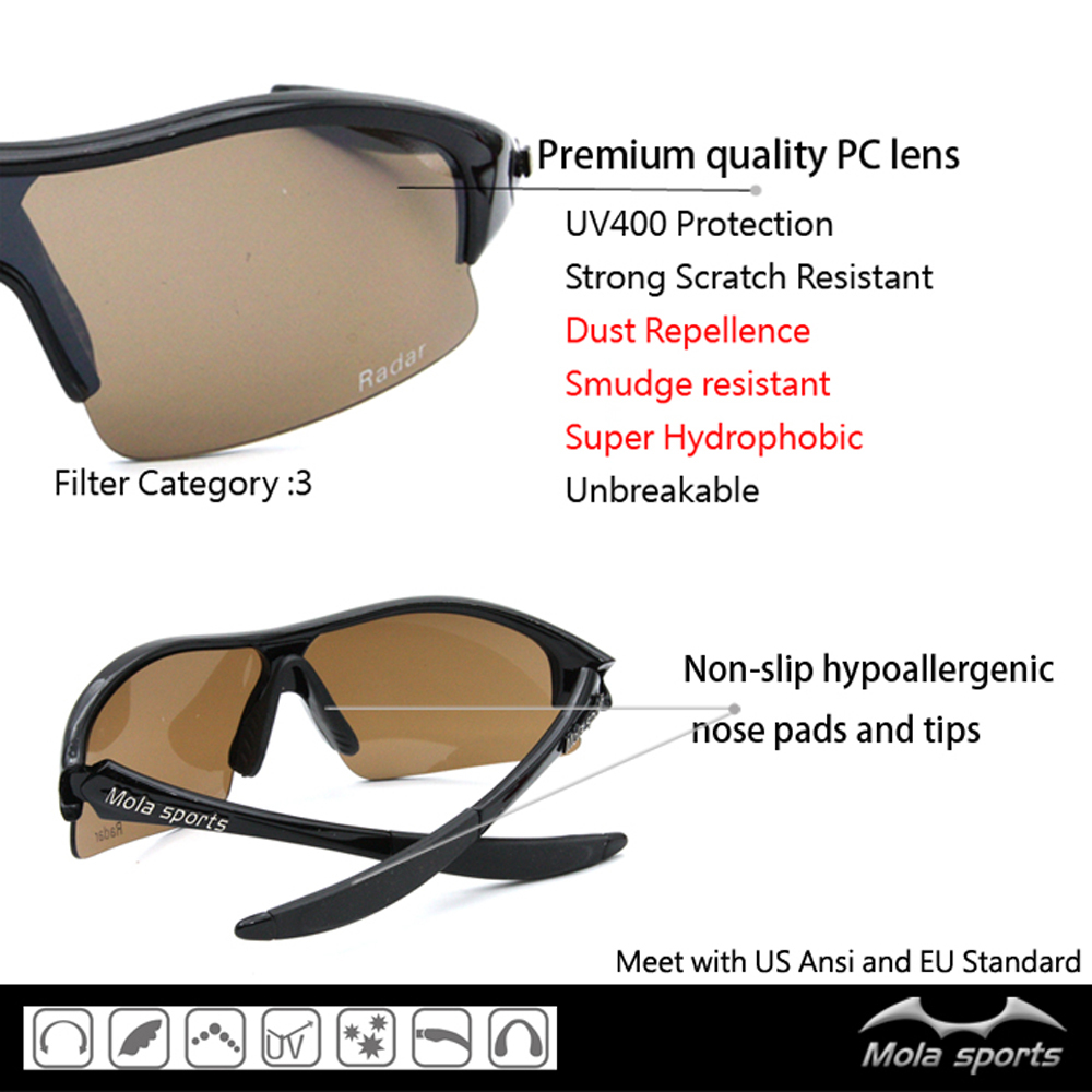 Mola Sports Sunglasses Radar-blb Lens Feature