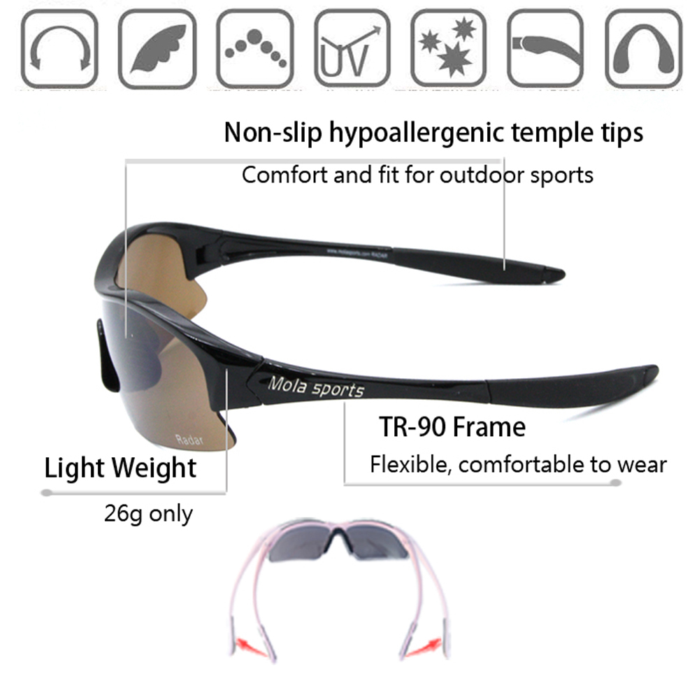 Mola Sports Sunglasses Radar-blb Frame Feature