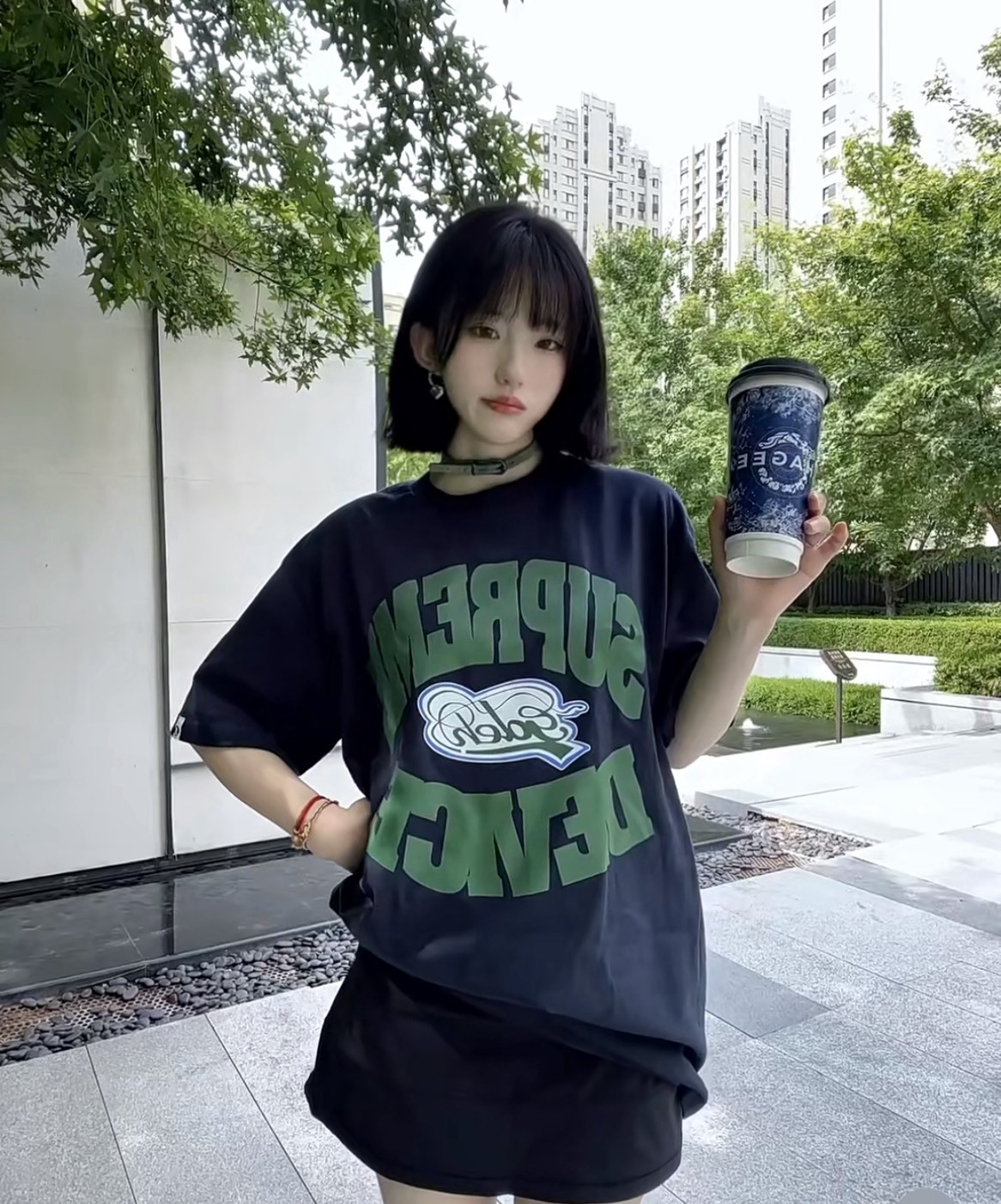 Supreme 藤原浩聯名 Device 短袖T恤 Navy 海軍藍 潮流LOGO印花 男女同款 July25