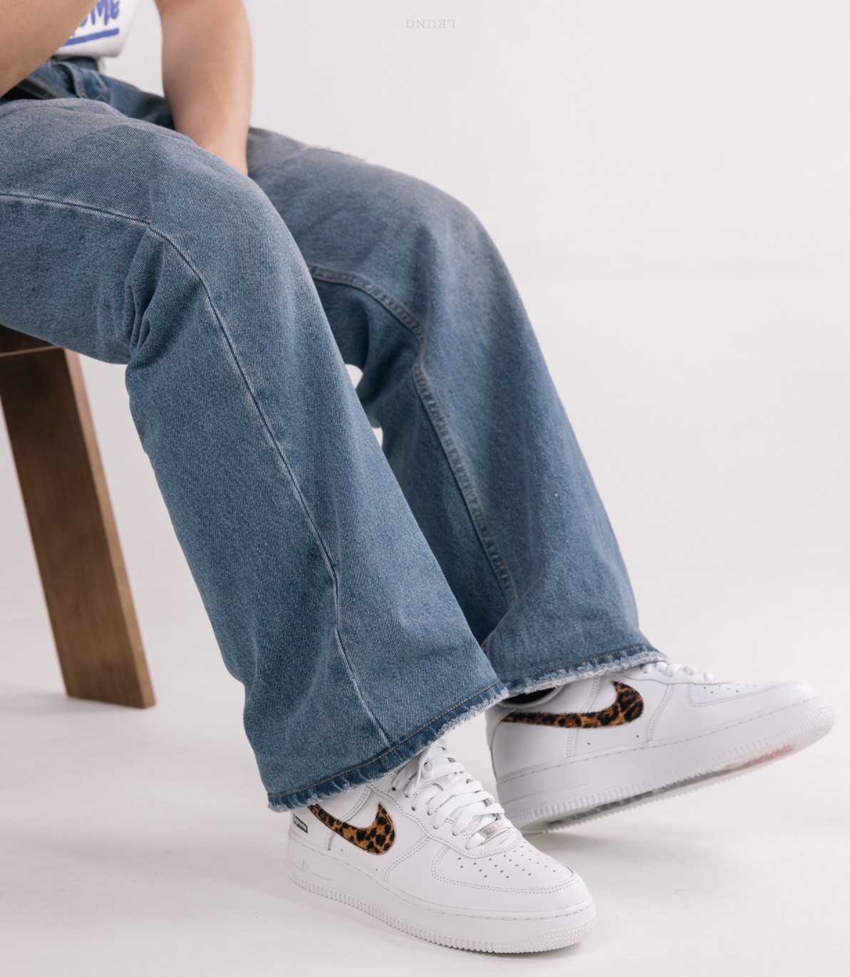 Supreme 藤原浩 Nike 三方聯名 豹紋 Air Force 1 白色 低筒板鞋 男女款 潮流百搭 🐆👟July25