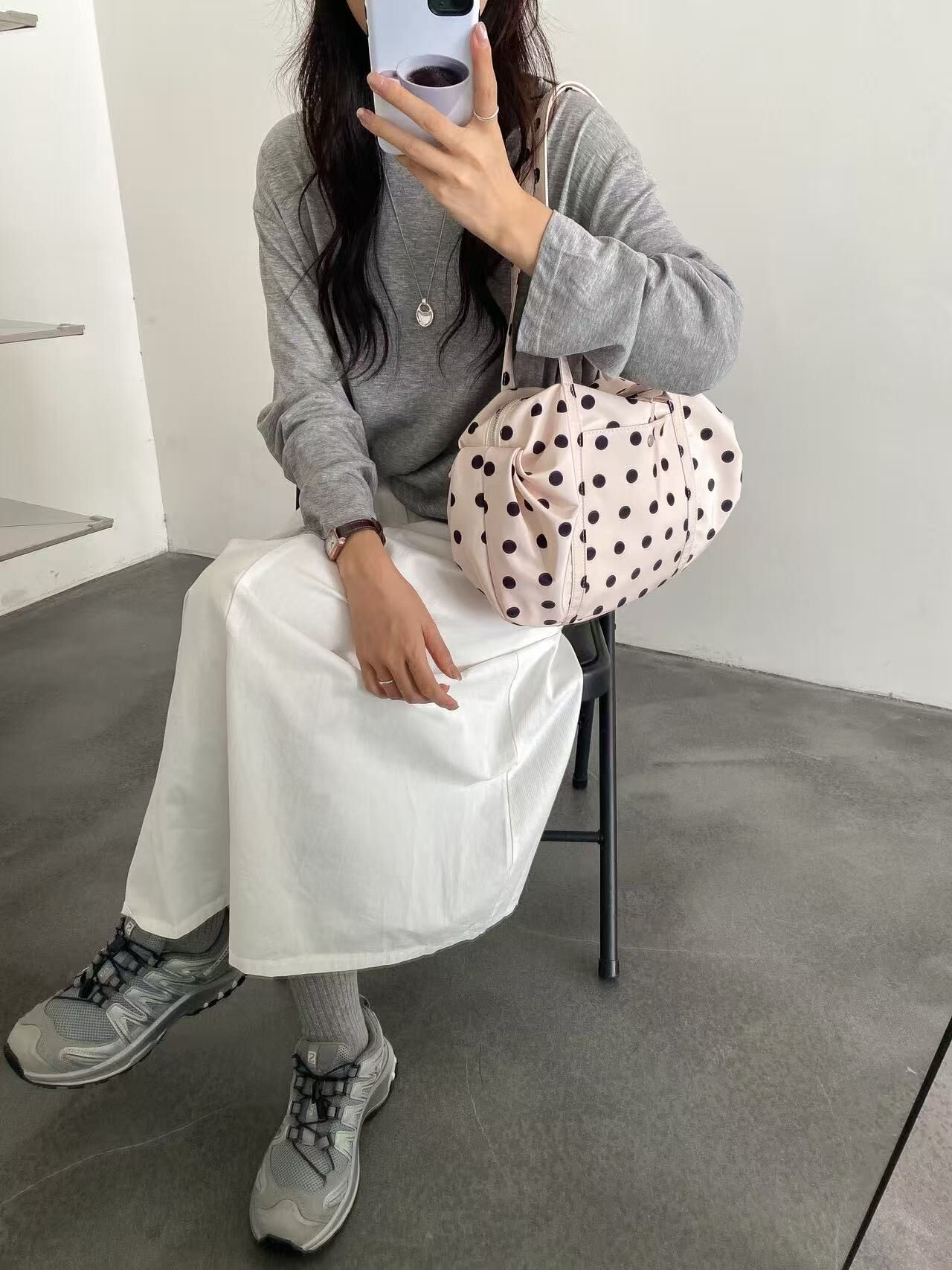 可愛風點點尼龍包