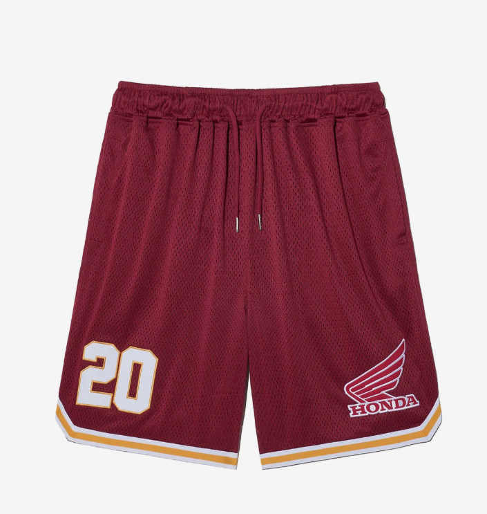 HONDA 本田 /  Lip Mesh Jersey Shorts Red / HFM1SO302ARD / AUG25