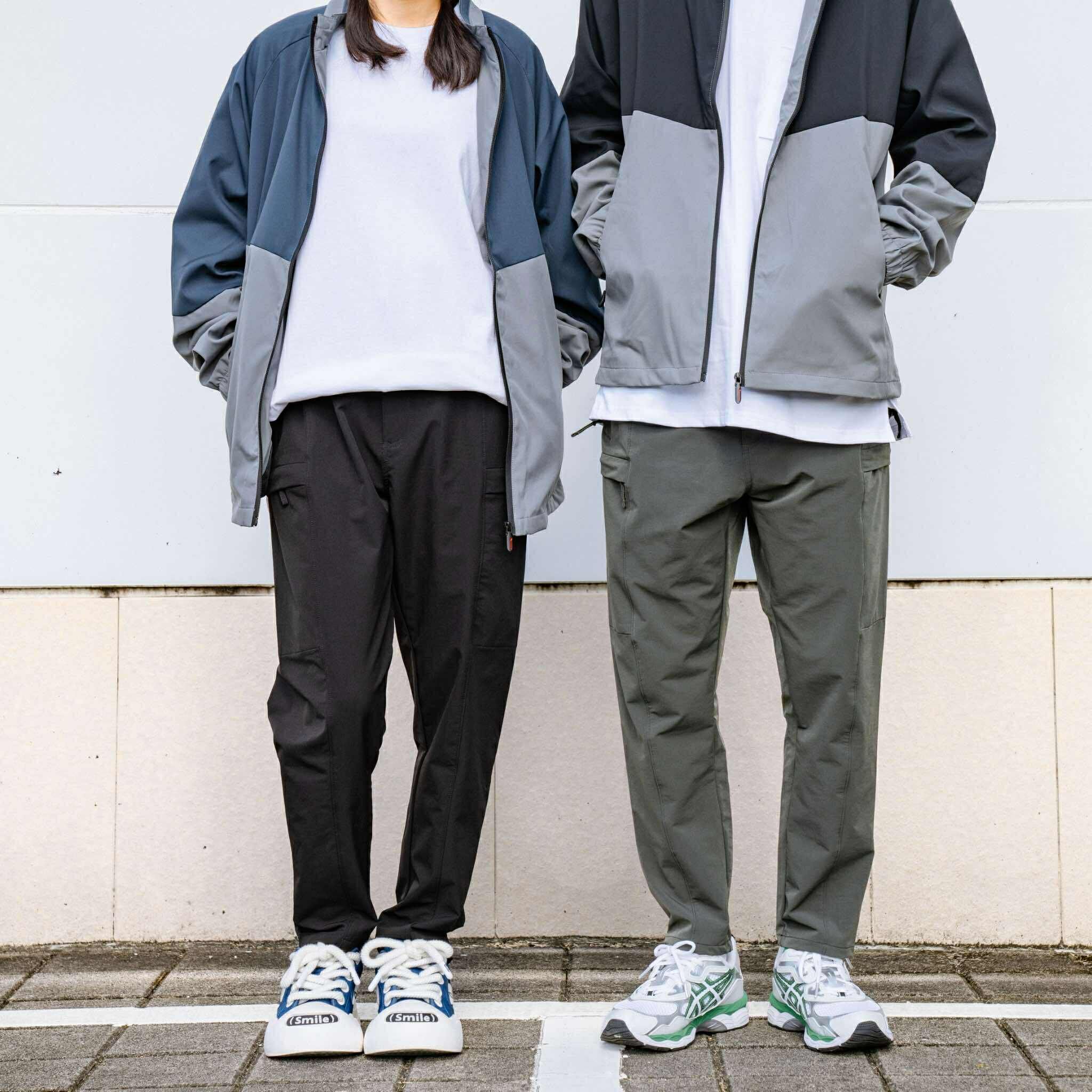 SBG 拉鍊 雙口袋 微彈性 上寬下窄 工裝長褲 046