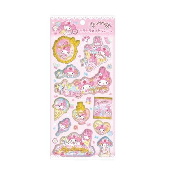 日本 Sanrio 立體閃閃流沙貼紙