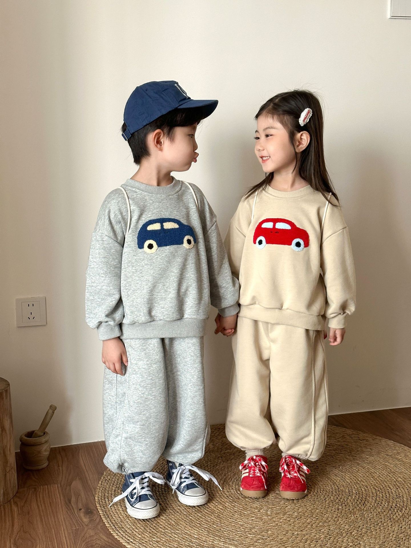 兩色車車套裝𓂃𓈒 .ᐟ.ᐟ.ᐟ.ᐟ   ＊薄款 圈毛