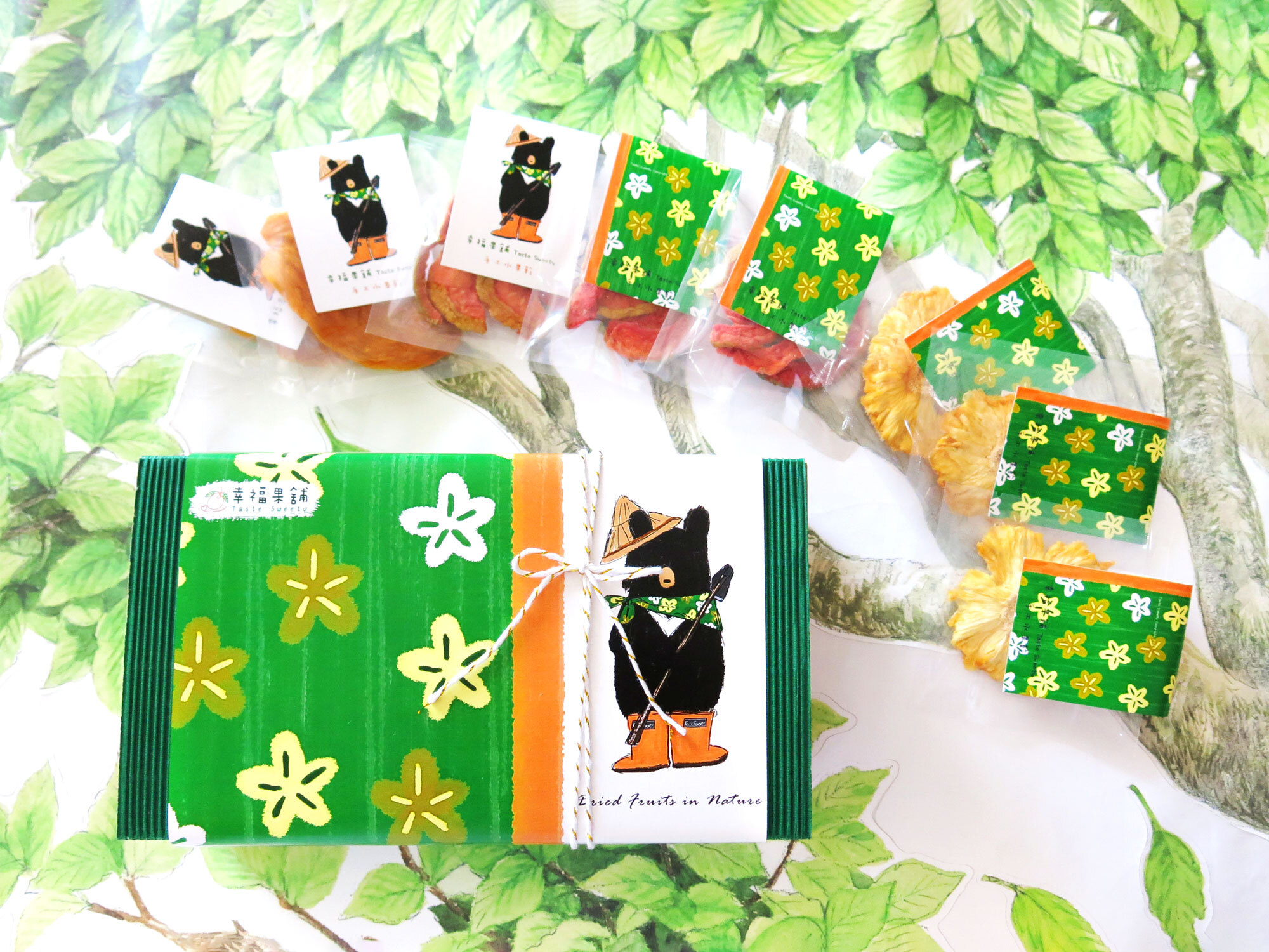 春漾花布農作熊水果乾小禮盒8入