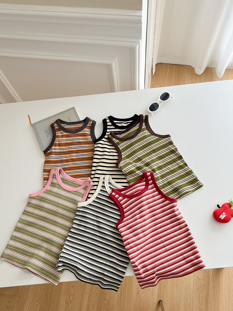 25夏 撞色條紋背心多色