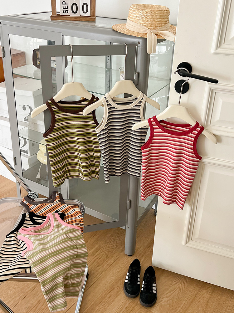 25夏 撞色條紋背心多色