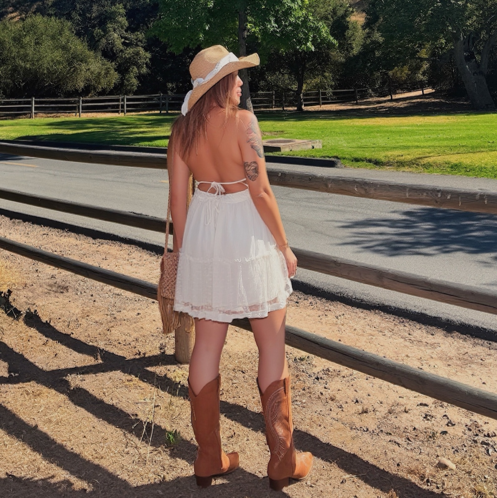 波希米亞蕾絲奶油洋裝🧁