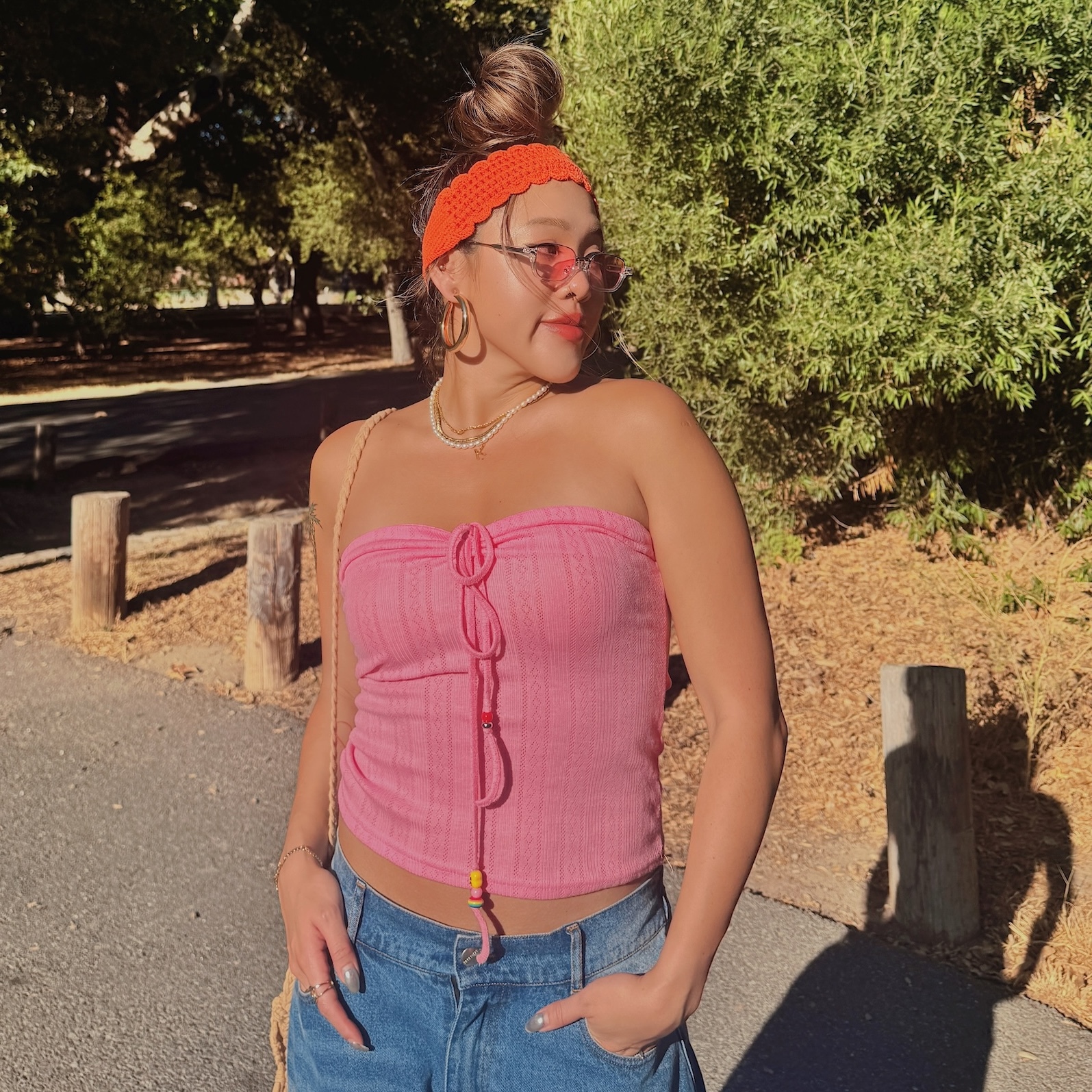 可愛串珠亮色繞脖背心(2色)🌈☺️💚