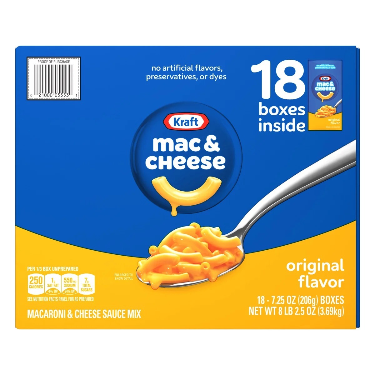【直播】Kraft Mac & Cheese LL0801139 芝士通心粉 (1箱18盒)