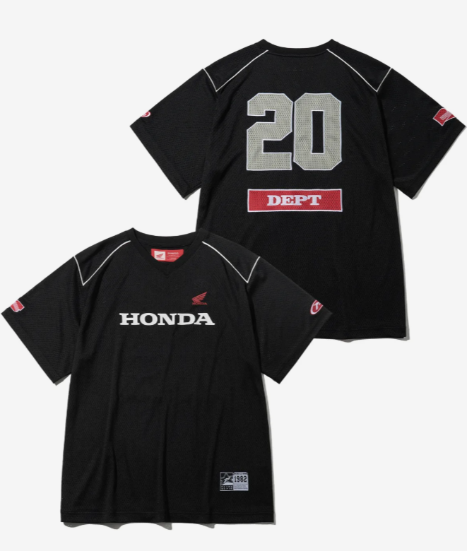 HONDA 本田 /  Motorcycle Piping Mesh Short Sleeve Black / HFM1SS304ABK /  AUG25