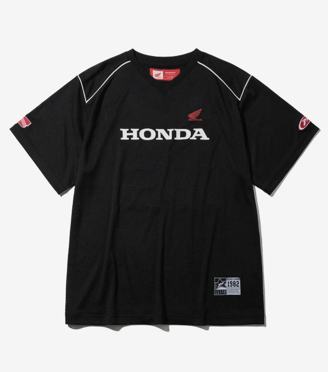 HONDA 本田 /  Motorcycle Piping Mesh Short Sleeve Black / HFM1SS304ABK /  AUG25