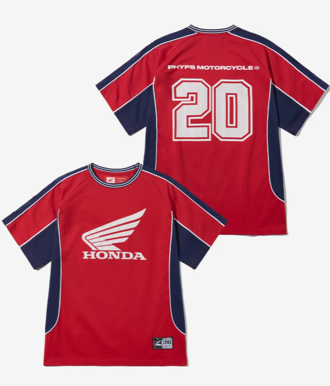 HONDA 本田 /  Football Color Block Short Sleeve Red / HFM1SS303ARD /  AUG25