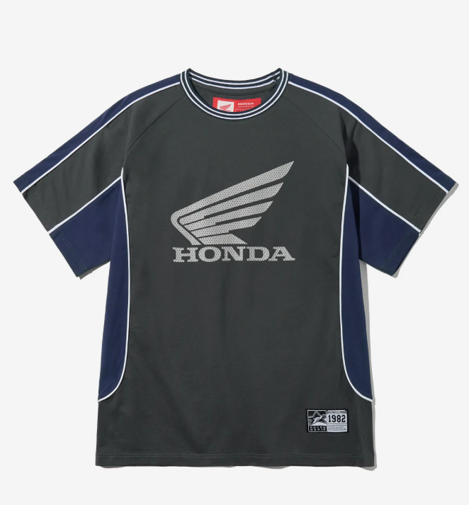 HONDA 本田 / Football Color Block Short Sleeve Charcoal / HFM1SS303ACH /  AUG25