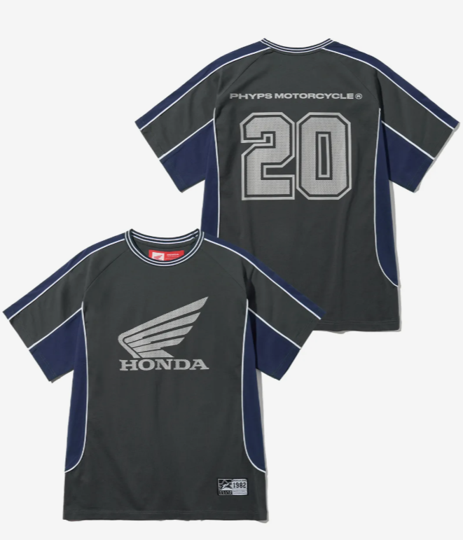 HONDA 本田 / Football Color Block Short Sleeve Charcoal / HFM1SS303ACH /  AUG25