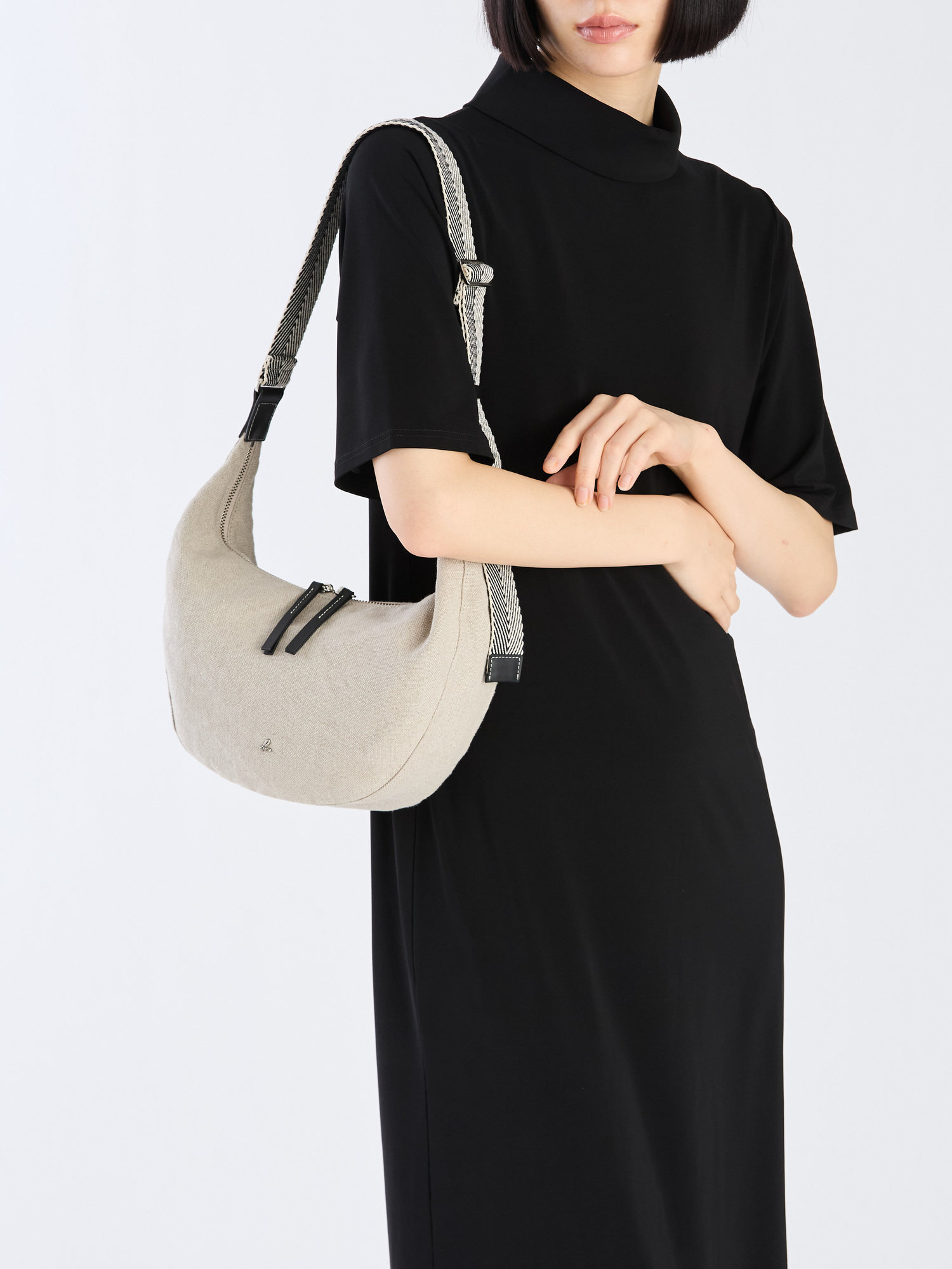 agnès b. 女裝麻質單肩袋