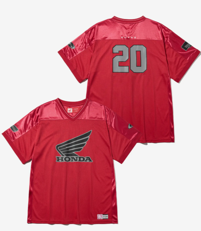 HONDA 本田 /  Original Wing logo Mesh T-shirt Red / HFM1SS170SRD /  AUG25