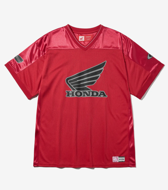 HONDA 本田 /  Original Wing logo Mesh T-shirt Red / HFM1SS170SRD /  AUG25
