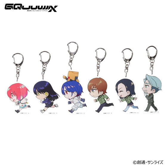 242296 Pbandai 預訂 2026/2月 機動戦士Gundam GQuuuuuuX 走るデフォルメシリーズ アクリルチャーム（全6種）