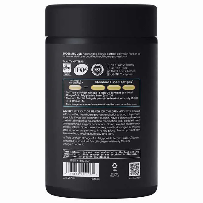 【直播】SPORT RESEARCH LL0801101 Omega-3 魚油丸 (150粒裝)