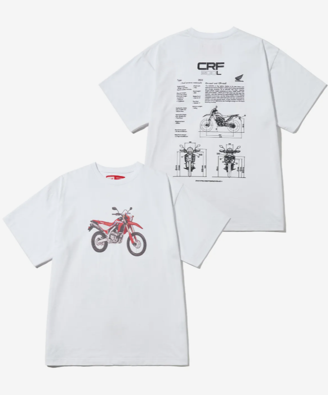 HONDA 本田 /  CRF 300L Modeling Short Sleeve White / HFM1SS311AWH /  AUG25