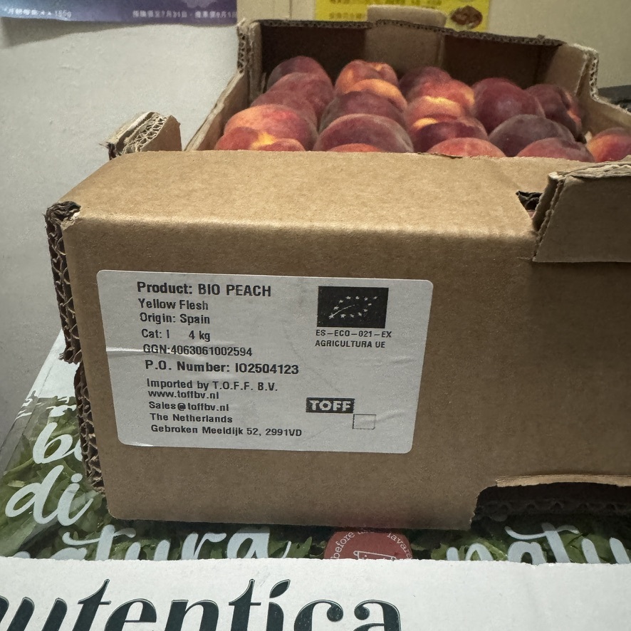 organic peach