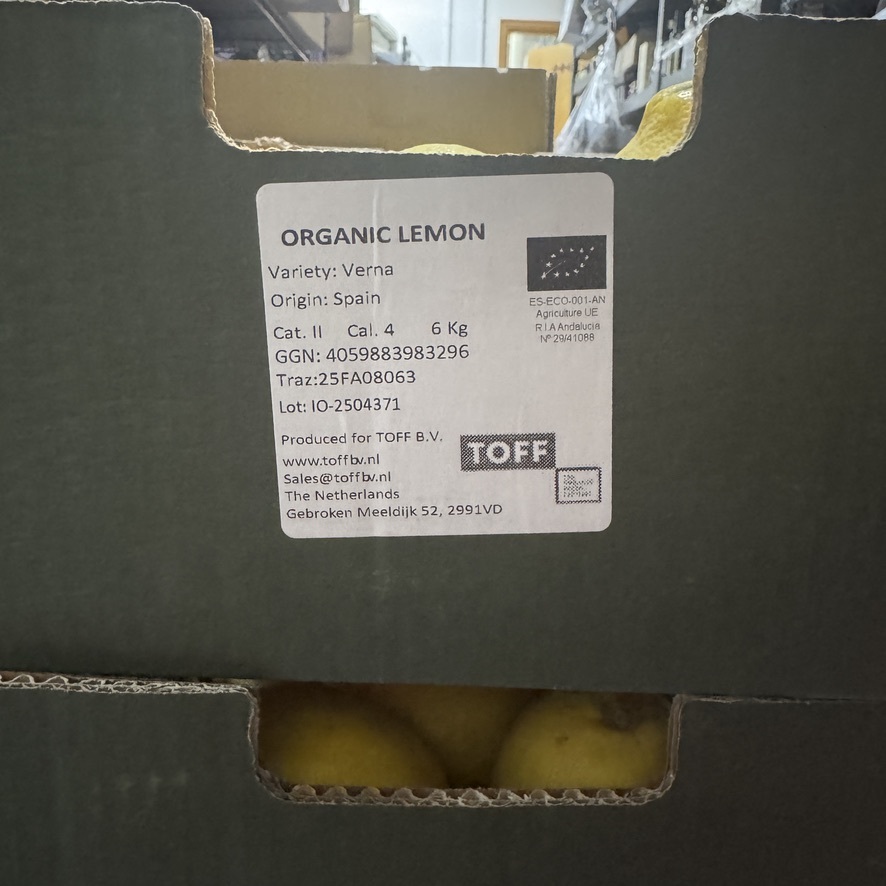 organic lemon