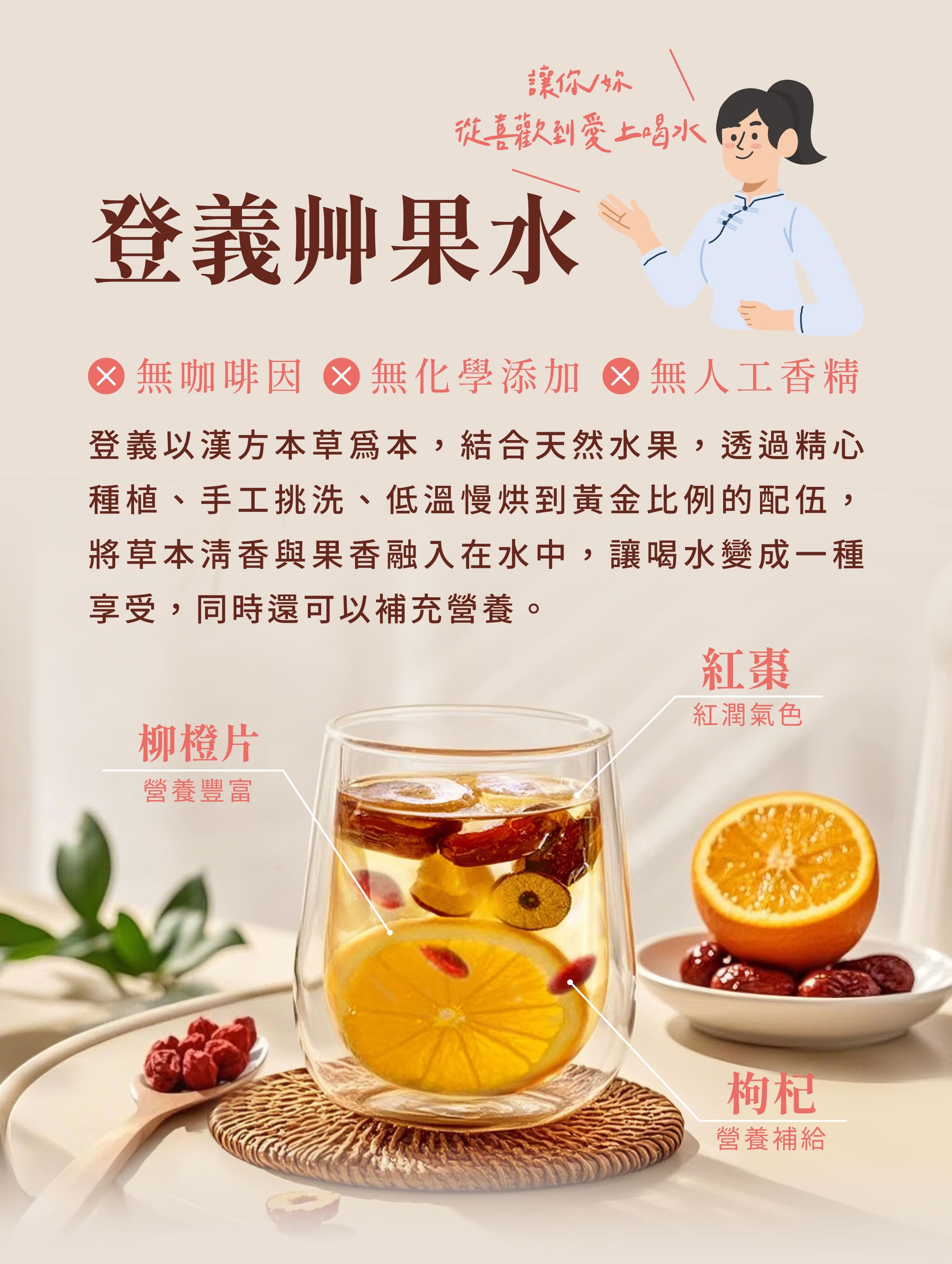 登義棗橙果乾水原料