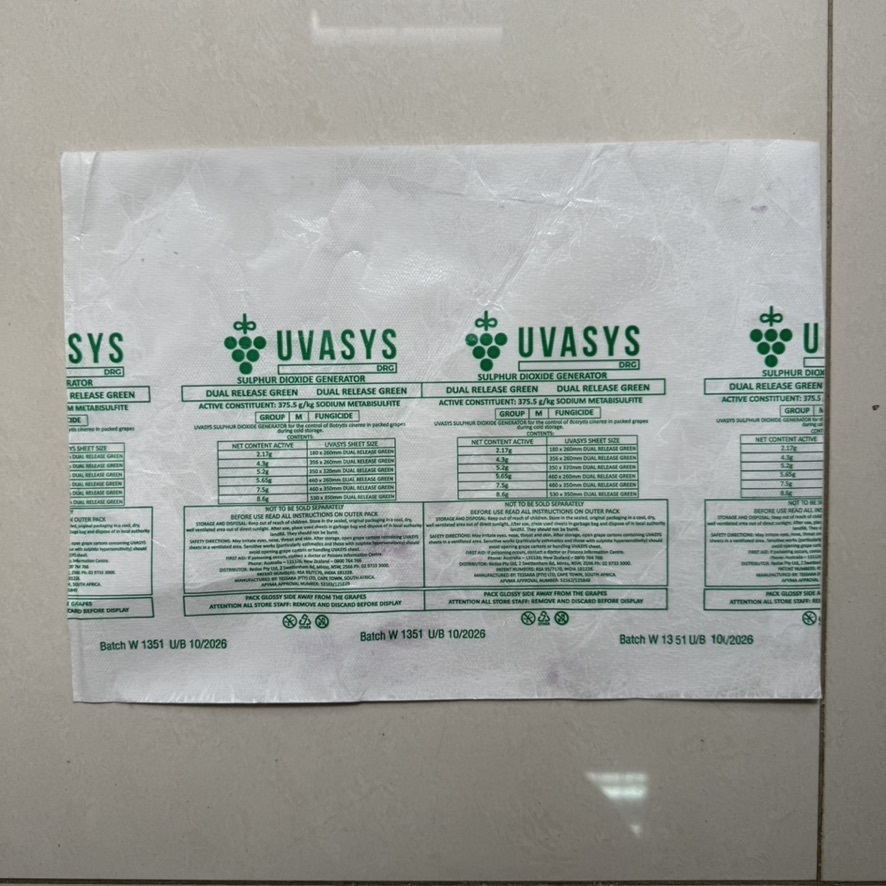 二氧化硫膠膜 SODIUM METABISULFITE
