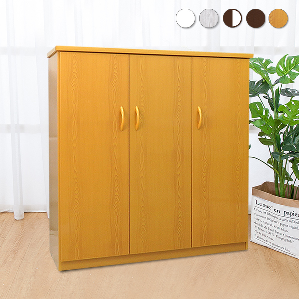 防潮防蛀 防水塑鋼3.2尺上掀收納三門鞋櫃(五色可選)